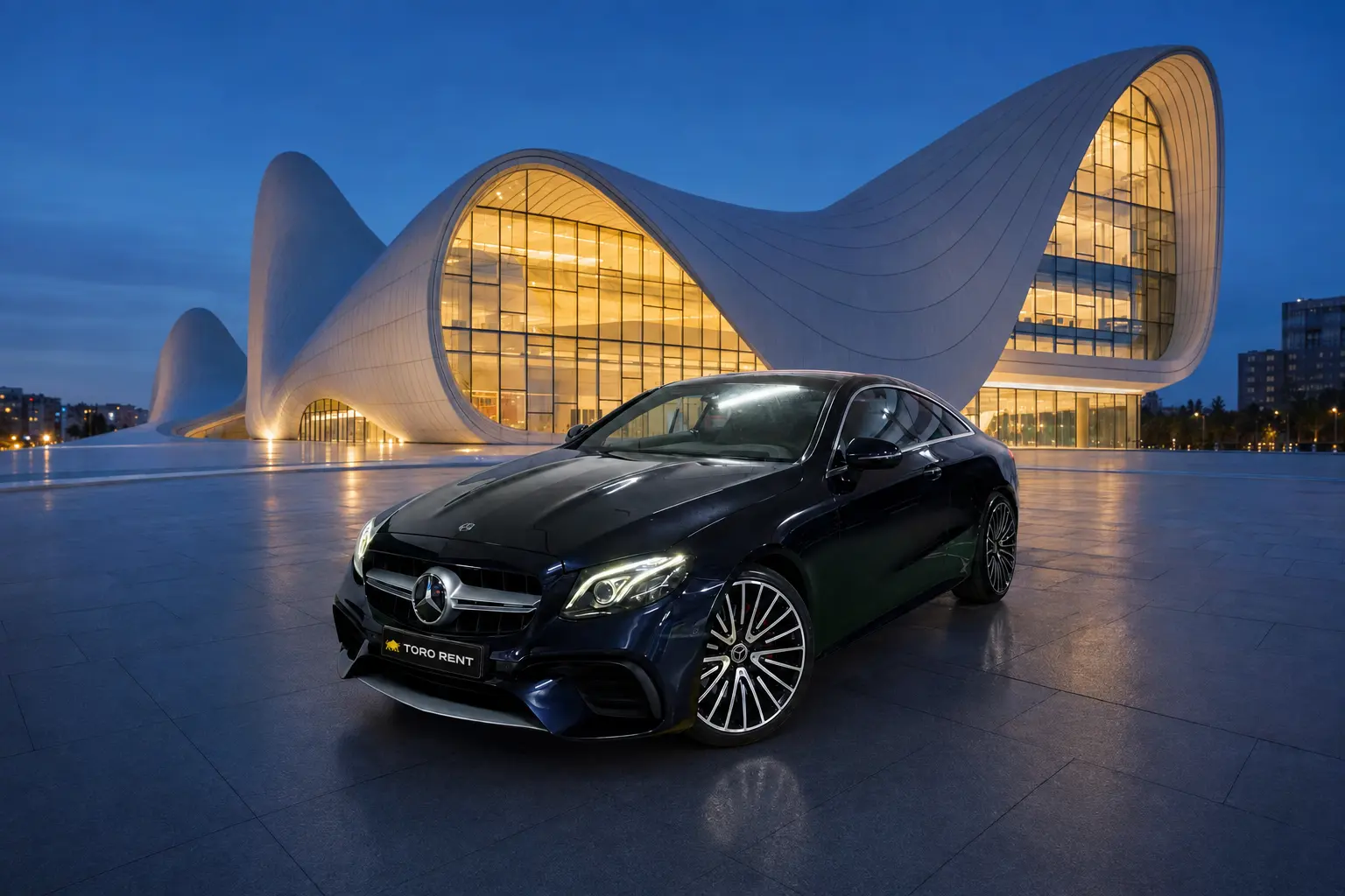 Mercedes-Benz E200 Coupé in Baku: The City Looks Better From Here